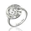 Regalo commemorativo ad anello personalizzato con foto incisa per la nuova mamma