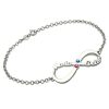 Pulsera personalizada de Infinity 2 con nombres y piedras natales