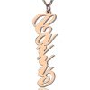 Collier Prénom Personnalisé Style Carrie Vertical Or Rose