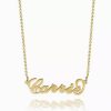 Collier Prénom Style "Carrie" Plaqué Or 14K