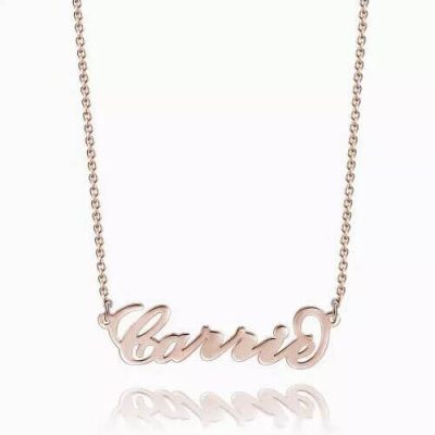 "Carrie" Style Name Halskette Rose Gold Plated
