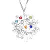 Collar personalizado de plata esterlina con árbol genealógico