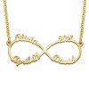 Collier Infinity 4 noms avec plaqué or