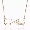 Collier Prénom Infini Argent Plaqué Or Rose