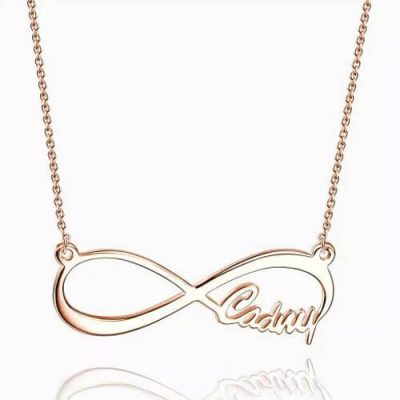 Infinity Name Halskette Rose Gold Plated Silver