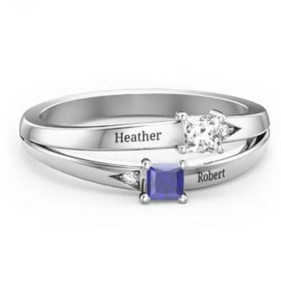 Prinzessin Stein und Akzent Ring