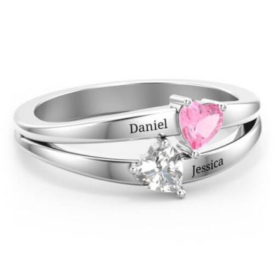 Twin Hearts Ring
