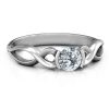 Half Bezel Infinity Ring