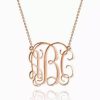 Collana grande monogramma placcata oro rosa