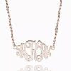 Collier Monogramme Célébrité Plaqué Or Rose