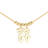 Collier Mère & #039; S avec Breloques Enfants Plaqué Or 14K