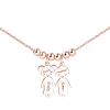 Madre & #039; s Collar Con Dijes De Niños Chapado En Oro Rosa
