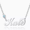 Collier Prénom Pierre de Naissance Personnalisé Argent