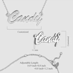 Collana con nome cz personalizzato