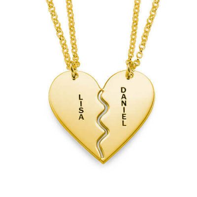 Breakable Heart Halskette Set - Vergoldet