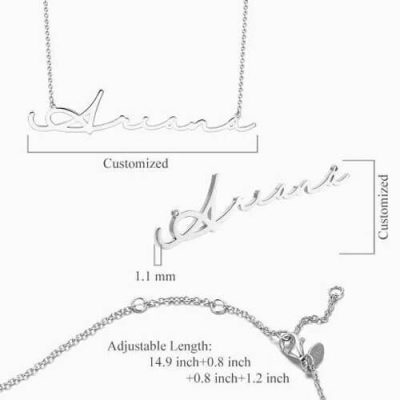 Signature Style Name Halskette Silber