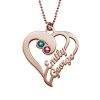 Collier Deux Coeurs Pour Toujours Un - Plaqué Or Rose