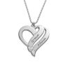 Dos corazones para siempre uno con collar de diamantes