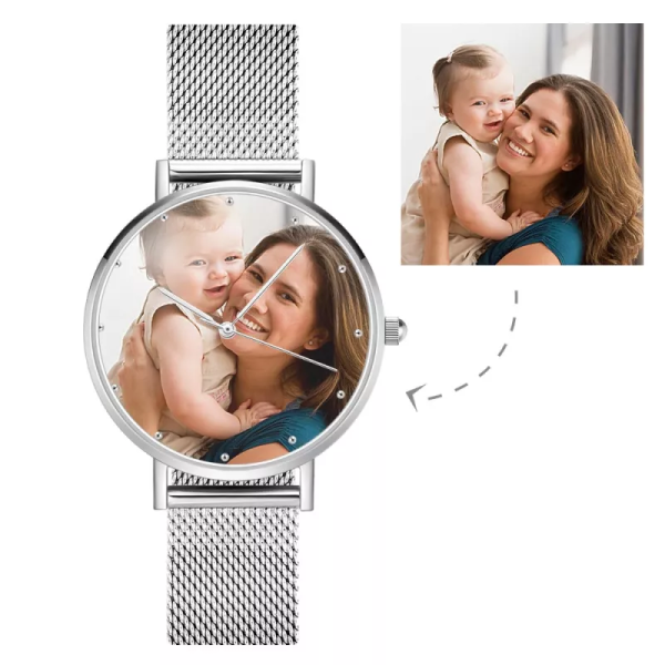 Unisex Paar benutzerdefinierte Foto Uhr