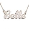 Collar con nombre cursivo plata