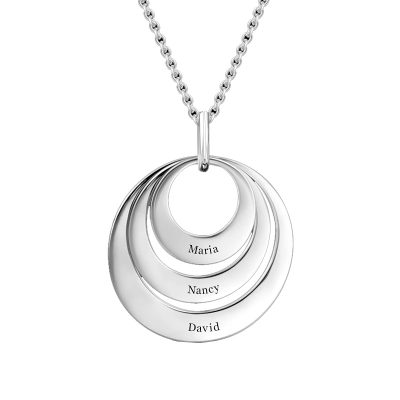 Drei-Scheiben-Halskette aus Sterlingsilber