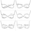 Personalisierte Infinity Name Halskette Sterling Silber