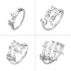Anello con nome multiplo personalizzato in argento