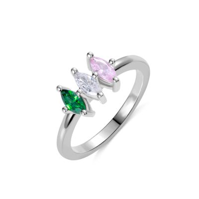 Personalized Birthstone Family Ring For Mother