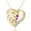 Hot Sale Birthstone 2-4 names Necklace  in 925 Sterling Silver