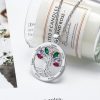 family necklace personalized with 7 engraved names and birthstones