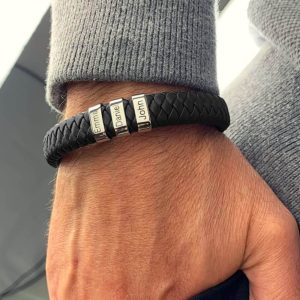 Personalized  men leather High-end  bracelet