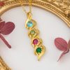 Collier d'amour entrelacé spirale d'ADN personnalisé 1-8 gravures
