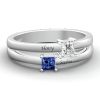 Personalized Birthstone Promise Ring With Engraving Silver For Her