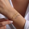 Pulsera de flores de parto personalizada en 925 plata esterlina