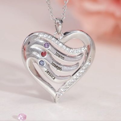 Personalized New Wave 925 Silver Family Necklace