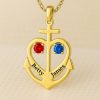 Dainty Anchor Cross Pendant, Minimalist Faith Hope Love Jewelry