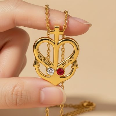 Dainty Anchor Cross  Faith Hope Love Jewelry