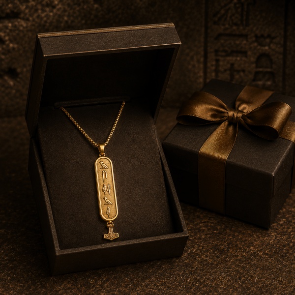 Personalized Egyptian Glyph Necklace for Men - Image 3