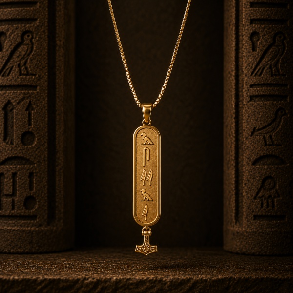 Personalized Egyptian Glyph Necklace for Men - Image 5