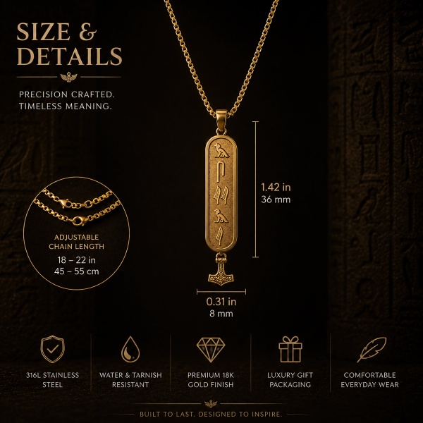 Personalized Egyptian Glyph Necklace for Men - Image 7