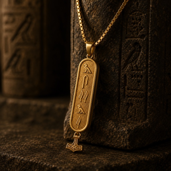 Personalized Egyptian Glyph Necklace for Men - Image 8