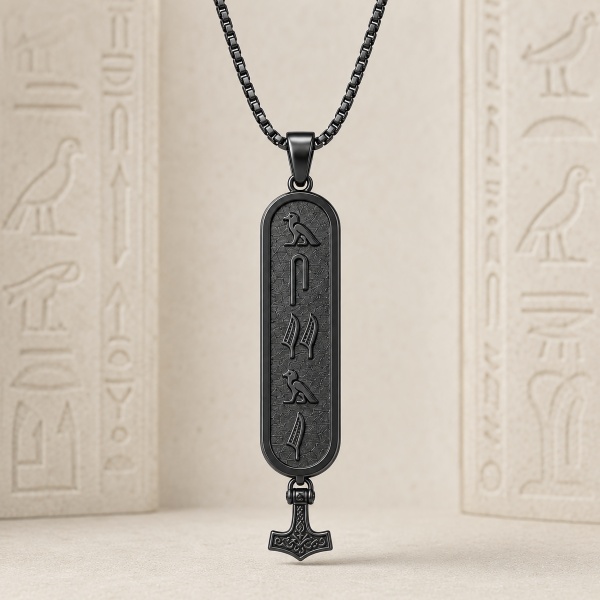 Personalized Egyptian Glyph Necklace for Men - Image 10